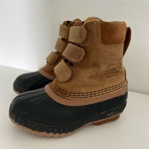 Kids Sorel Leather Winter Boots Size 10